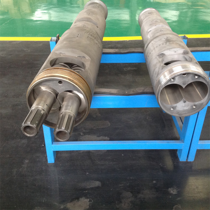 Plastic Sheet Extruder Twin Screw Barrel